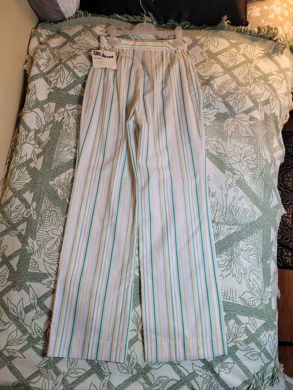 DeadStock Jantzen Striped Wide-Leg Pants in Pastel Multicolor - Picture 8 of 11